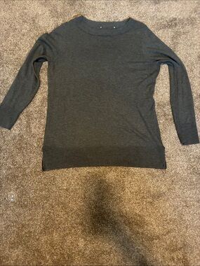Classic Dark Gray Women's Boatneck Sweater